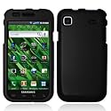 Black Rubber Feel Snap-On Cover Hard Case Cell Phone Protector for Samsung Vibrant T959