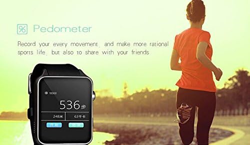 Wontimes GT88 Waterproof Heart Rate Monitor Bluetooth Smartwatch Perfectly Compatible with IOS&amp;Android System Smartphone-Silver