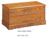 Oak Finish Wood Cedar Hope Chest Storage Trunk Bench