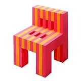 EVA Contrasting Foam Chair Set of 2- Orange/ Pink