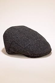 Pure Wool Herringbone Flat Cap