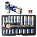 Professional-Quality 3/8" Drive Metric 21-Piece Hi-Visibility Chrome Socket Set