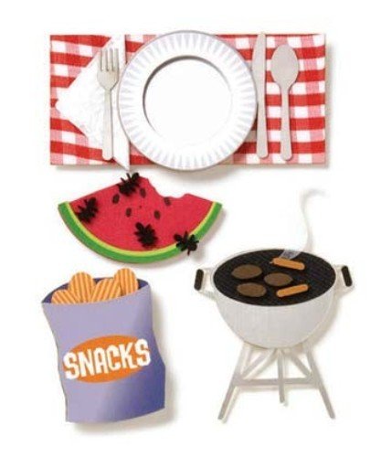 Karen Foster Design, Scrapbooking and Craft Embellishment Stacked Sticker, Picnic