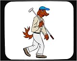 Mouse Pad with golfer, caddy, golf, dog