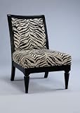 POWELL - Metro Black Accent Chair with White/Onyx Tiger Striped Fabric - Item 896-620