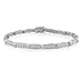 1ct Diamond X Channel Tennis Bracelet Crafted in Sterling Silver