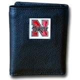 College Tri-fold Leather Wallet - Nebraska Cornhuskers