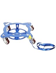 Vestil MPD-5 Multi Pail Dolly with 4 Pull Strap, 150 lbs Capacity, 19-7/16" Width x 5" Height