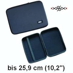 XiRRiX Premium EVA Hardcover Netbook Tablet-PC eBook Reader Tasche Universal - Gr��e: bis 10,2" (25,9cm), Hardcover Case mit Reissverschluss, H�lle, Tasche f�r Ger�te mit max. Innenmass von 270x200 mm - Design: Standard - Farbe: schwarz (bulk)