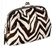Coach Limited Edition Satin Zebra Frame Clutch Handbag Bag 42988