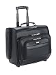 SOLO Classic Collection Leather Rolling Laptop Overnighter, Airport Security-Friendly, Holds Notebook Computer up to 15.6 Inches, Black, D964-4