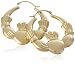 9ct Yellow Gold AMC106517 Ladies Cladagh Creole Earrings