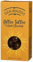 Dan Marco Coffee Toffee In Dark Chocolate, 4-Ounce Boxes (Pack of 4)