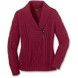 Fisherman Cable Shawl-Collar Pullover