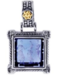 Designer Phillip Gavriel 18k Gold & Sterling Silver Collection Bluino Cameo Pendant