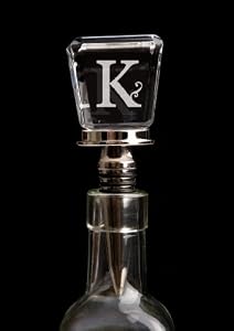 Monogram Glass Wine Stopper - K