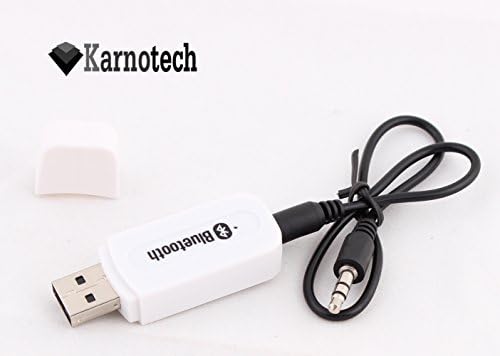 Karnotech® USB Bluetooth Audio Music Streaming Receiver Adapter(White) with 3.5 mm Stereo Output