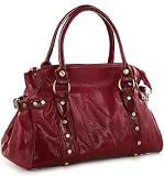 Large Burgundy Ombre Strapped Satchel