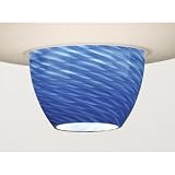 Forecast Lighting F1706MBL Marta Blue Quattro Traditional / Classic Marta Blue Glass Cone Accessory for F1700/F1701 Fixtures from the Quattro Collection