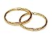 14mm TWIST SOLID .925 STERLING SILVER HINGED HOOP EARRINGS, LEAD & NICKEL FREE!