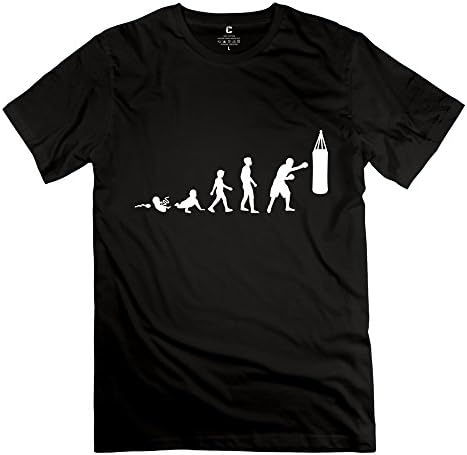 MJE Men's Tshirt Vintage Evolution Boxing T-shirt Black Size M