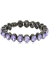 Steve Madden Purple Round Bead Stretch Bracelet, 7.5"