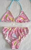 Girls 7-16 2-piece Swimwear Triangle Top Bikini Pink Surfboards