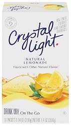 Crystal Light On The Go Natural Lemonade, 10 Count Packets (Pack of 6)