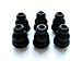 6pcs Small (S) Black Soft Triple Flange Replacement Eartips Earbuds Set Compatible with Sennheiser IE Series, CX Series, CXC Series, CXL Series, OCX Series, and MM Series in Ear Earphone Headsets