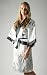  : Women's Traditional Chinese Dragon Bath Robe, Bathrobe Large White