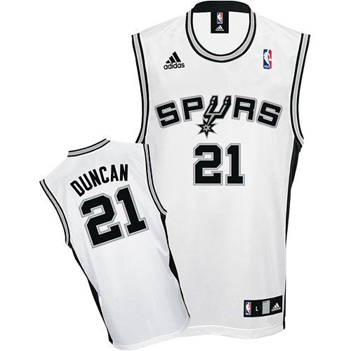 adidas San Antonio Spurs Tim Duncan Replica Home Jersey