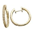 14kt Yellow Gold Exquisite Diamond Hoop Earrings