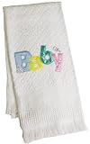 Elegant Baby Appliqued "Baby" Shawl