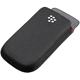 BlackBerry Leather Pocket Case Cover for BlackBerry 9320 - Black