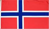  : Norway National Country Flag - 3 foot by 5 foot Polyester (New)