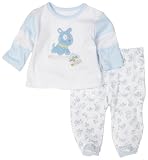 Absorba Newborn Boys Puppy Print 2 Piece Footed Pant Set