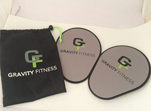 Gravity Fitness Core Slider, Premium Quality Two-sided Sliding Plate, Free Travel Bag and Exercise Guide