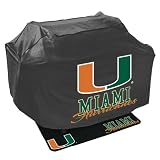 Mr. Bar B Q NCAA Grill Cover and Grill Mat Set, University of Miami Hurricanes