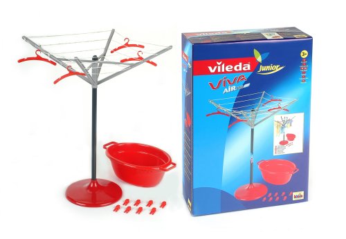 Klein 6704 - Vileda Wäschespinne mit Wanne, Bügel und Klammern