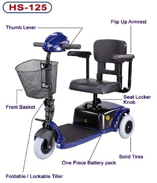 HealthPersonalCare: CTM Hs 125 Hs125 3 wheel Scooter Brand New & Affordable   Free Shipping!!