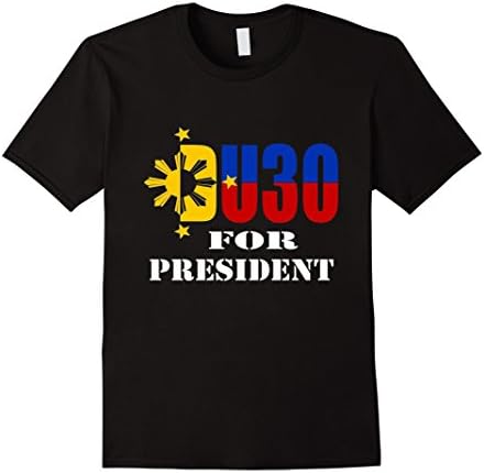Men's DUTERTE DU30 is my president T-Shirt Large Black