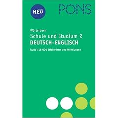 PONS W�rterbuch Schule und Studium 2 Deutsch - Englisch