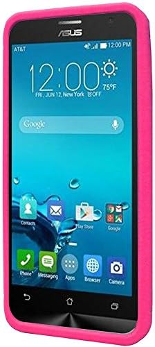 Asus Zenfone Case, Asus Zenfone 2e Case From Crazycover New Ultra Thin Rugged Silicone Gel Skin Rubber Cover Case (pink)