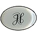 Mud Pie Letter H Monogram Initial Coin Holder or Soap Dish 257308 5.5x3.75x.75 White Black