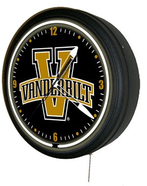 Vanderbilt Commodores Neon Clock