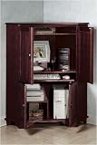 Corner Computer Armoire 57 hx47.5 w Dark Cherry