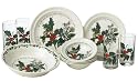 Portmeirion Holly and Ivy Amazon Exclusive 17-Piece Dinnerware Starter Set, Service for 4