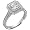 Asscher Cut(1.52ct)/Bead(.95ct) Diamond Engagement Rg