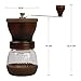 RC Mini Hand-Crank Coffee Bean Grinder Manual Coffee Grinding Mill 120g With Brush & Lid - Brown