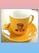 ONLY FOOLS AND HORSES DEL BOY YELLOW ESPRESSO CUP AND SAUCER